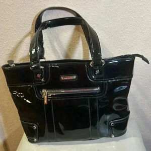 Anne Klein Black Vinyl purse
